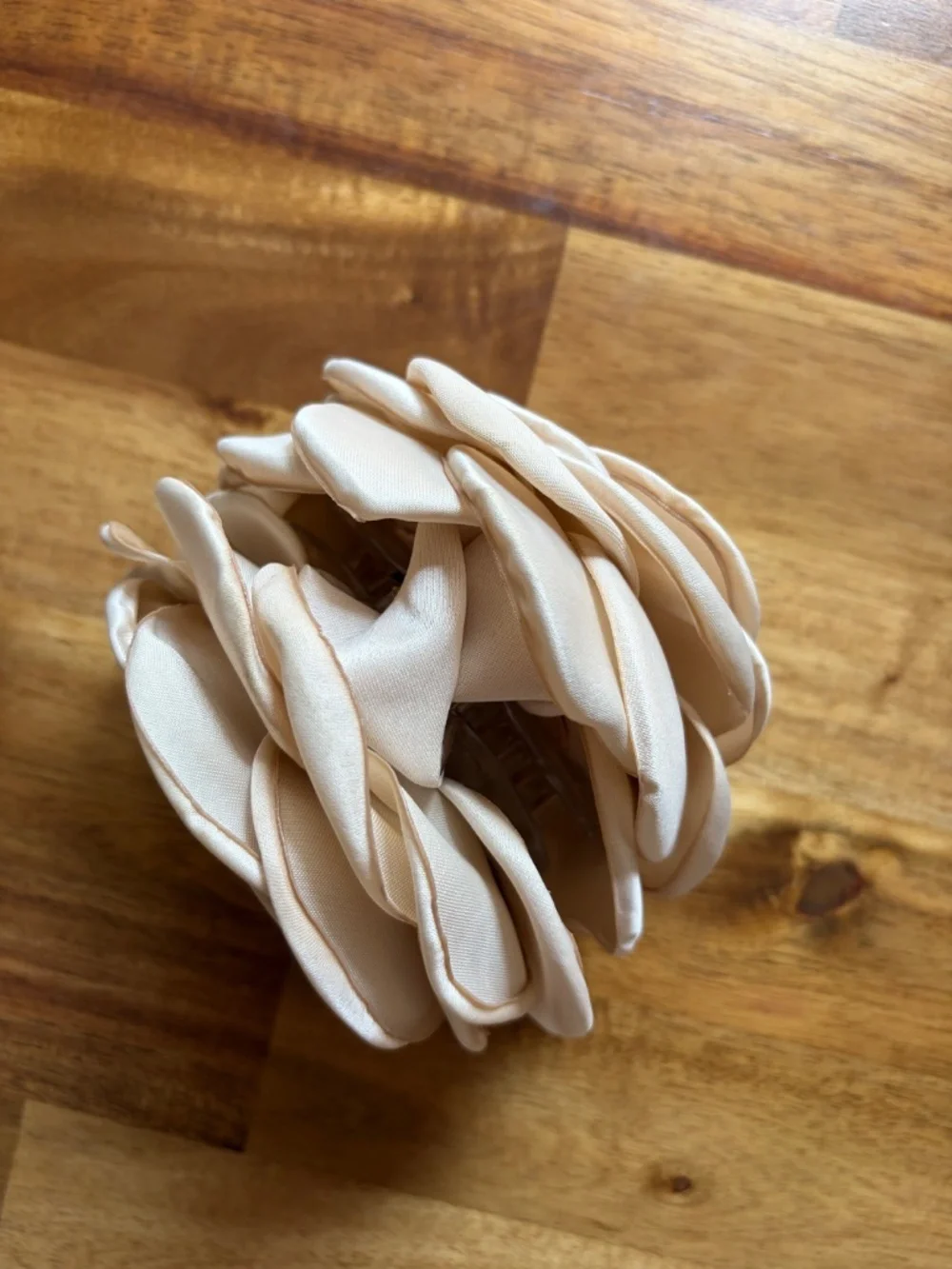 Big cream rose hair clip